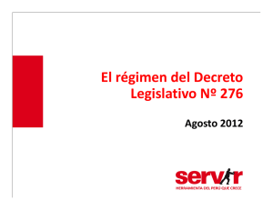 El régimen del Decreto Legislativo Nº 276