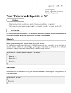 Tema: “Estructuras de Repetición en C#”.