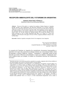 recepci&oacute;n ambivalente del futurismo en argentina