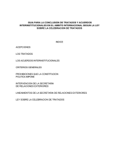 Guía para la conclusión de Tratados y Acuerdos Interinstitucionales