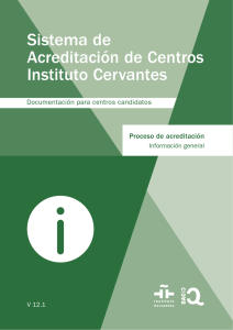 Sistema de Acreditación de Centros Instituto Cervantes