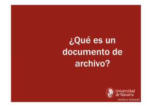 ¿Qué es un documento de archivo?