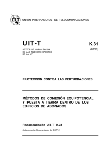 UIT-T Rec. K.31 (03/93) Métodos de conexión equipotencial y