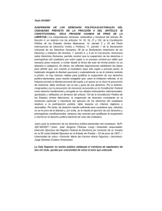 tesis xv/2007. suspensión de los derechos político
