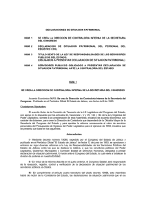 DECLARACIONES DE SITUACION PATRIMONIAL NUM. 1 SE