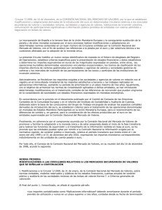Circular 7/1998 - Comisión Nacional del Mercado de Valores