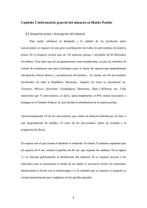Capítulo 2 Información general del almacén en Bimbo Puebla
