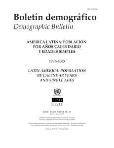 Population by calendar years and single ages