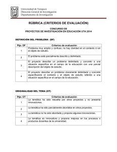 criterios de evaluación - Universidad de Tarapacá