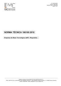 norma técnica 166100:2010