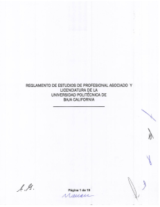 reglamento de estudios de profesional asociado licenciatura de la