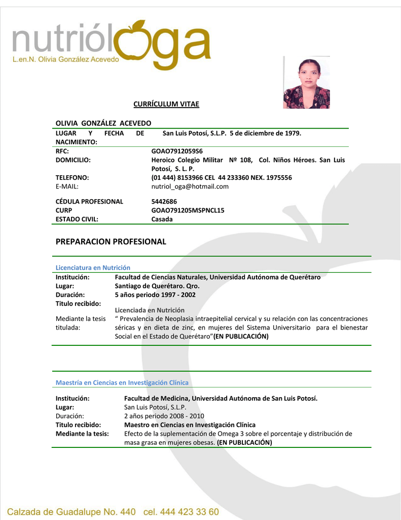 Curriculum vitae nutriologo 06 picture