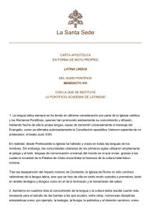 Latina Lingua - La Santa Sede