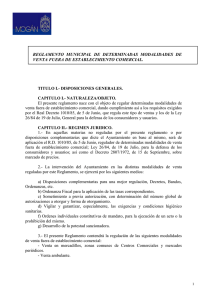 reglamento regulador de las diferentes modalidades de venta fuera