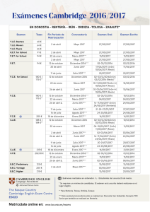Exámenes Cambridge 2016/2017
