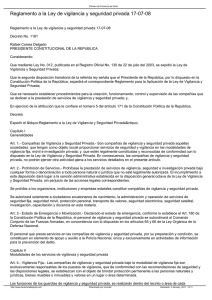 Reglamento a la Ley de vigilancia y seguridad privada 17-07-08