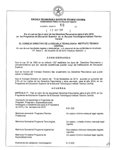 Acuerdo 10 de 19 de Noviembre de 2014