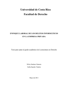 Universidad de Costa Rica Facultad de Derecho ENFOQUE