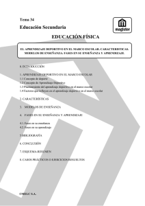 Tema 34 Educación Secundaria EDUCACIÓN FÍSICA