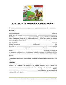 contrato de adopción y reubicación.