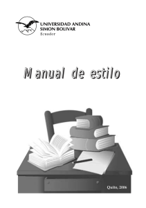 Manual de estilo UASB - Universidad Andina Simón Bolívar