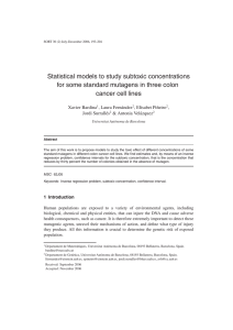 Statistical models to study subtoxic concentrations for some