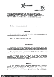 convenio de colaboración entre el gobierno vasco y el ayuntamiento