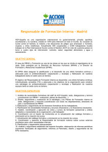 Responsable de Formación Interna - Madrid