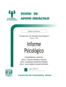Informe Psicológico - Psicología-UNAM