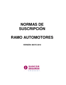 normas de suscripción ramo automotores