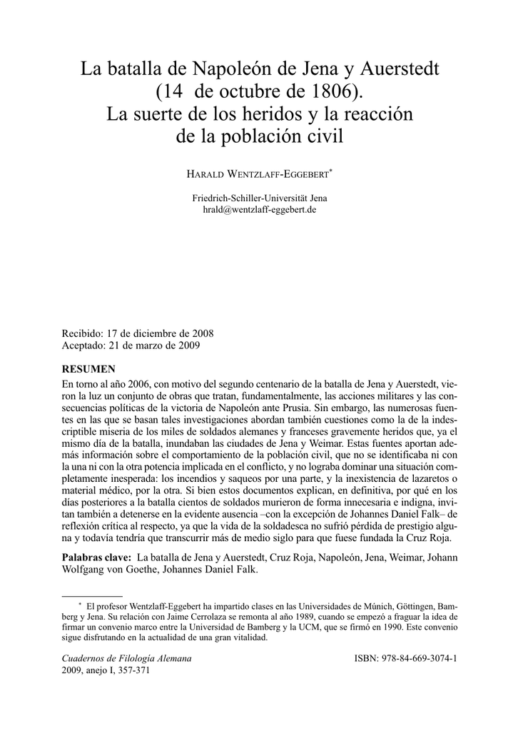 La batalla de Napoleón de Jena y Auerstedt (14 de octubre de 1806