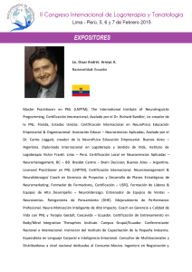 Lic. Oscar Andrés Arroyo A. Nacionalidad: Ecuador Master