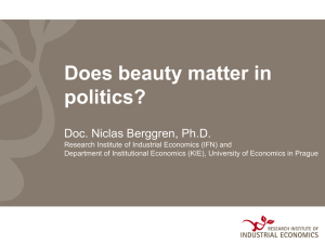 Does beauty matter in politics?