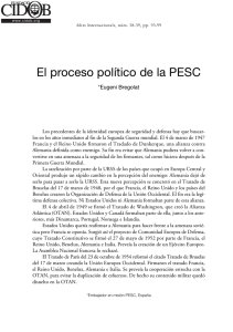 El proceso político de la PESC