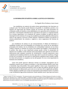 la información estadística sobre la justicia en venezuela