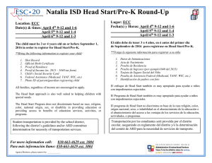 Natalia ISD Head Start/Pre-K Round-Up