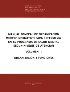 Manual general de organización modelo normativo para enfermería
