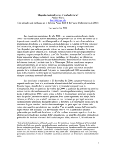 Mayoría electoral versus triunfo electoral Patricio Navia Pdn200