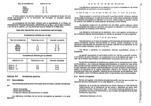 Tipo de consistencia Asiento en cm