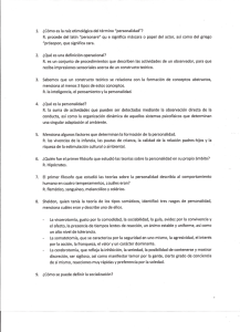 ¿Cómo es la raíz etimológica del término "personalidad"? R