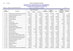 (estado de liquidación do orzamento) gastos 2009
