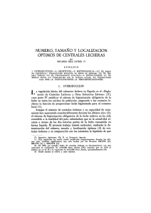 NUMERO, TAMAÑO Y LOCALIZACION OPTIMOS DE CENTRALES