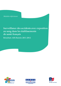 Rapport Raisin : surveillance des AES en - CCLIN Paris-Nord