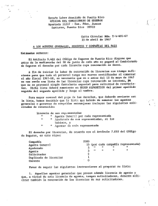 Oprimir - Oficina del Comisionado de Seguros