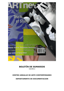 BOLETÍN DE SUMARIOS - Centro Andaluz de Arte Contemporáneo