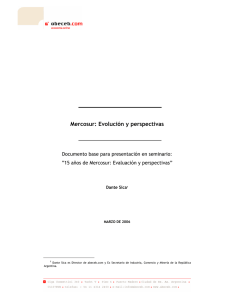 Mercosur: Evolución y perspectivas