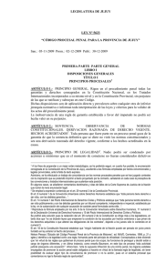 Código Procesal Penal de Jujuy