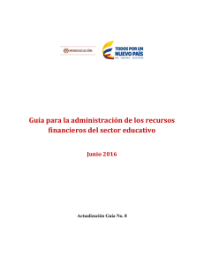 Guía para la administración de los recursos financieros del sector