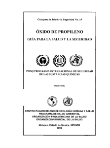 Page 1 Guía para la Salud y la Seguridad No. 15 ÓXIDO DE