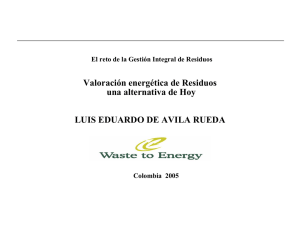 Alternativas de Valoración Energética de Residuos